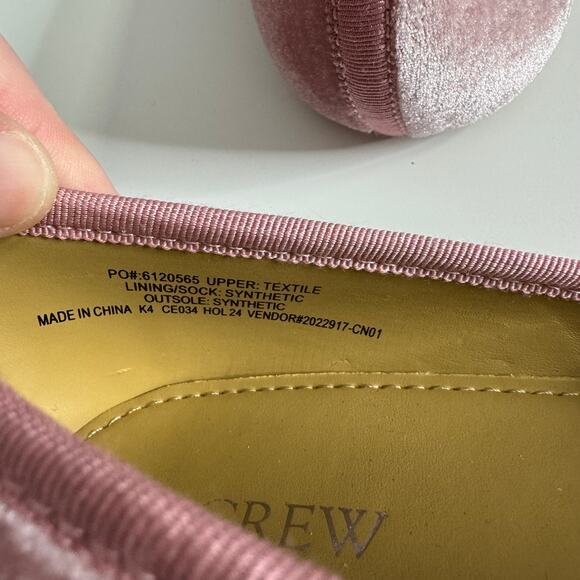 NWOT J. CREW CREWCUTS Girls' Velvet Bow Strap Mary Janes Pink 4 - Picture 6 of 7
